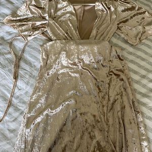Velvet wrap dress